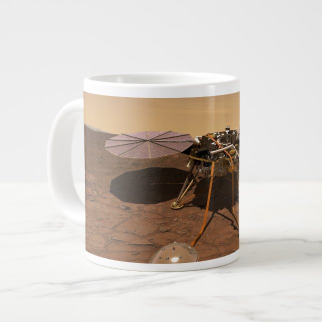 Taza De Café Gigante El Lander Insight Opera En La Superficie De Marte. (Izquierda)