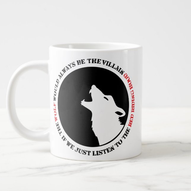 Taza De Café Gigante El lobo siempre sería el villano (Izquierda)
