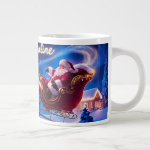 Taza De Café Gigante El mágico paseo nocturno de Santa Claus y su radia