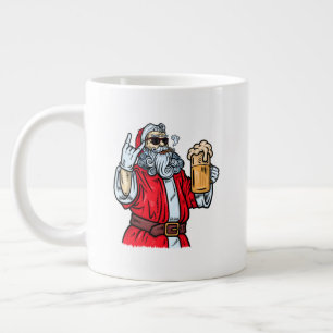 Taza De Café Gigante El mal Papá Noel, el rock, la cerveza y el cigarro