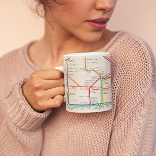 Taza De Café Gigante El mapa subterráneo de Londres