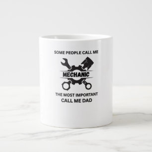 Taza De Café Gigante El mecánico Dad Mug - Celebrando el doble rol de l