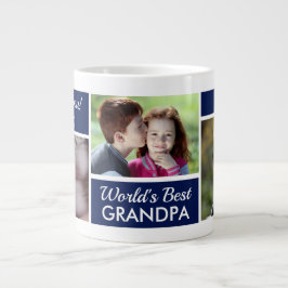 Taza De Café Gigante El mejor Collage de fotos de abuelo del mundo
