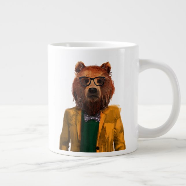 Taza De Café Gigante El mejor oso vestido (Derecha)
