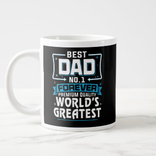 Taza De Café Gigante El mejor padre del mundo para hombres, el mejor nú