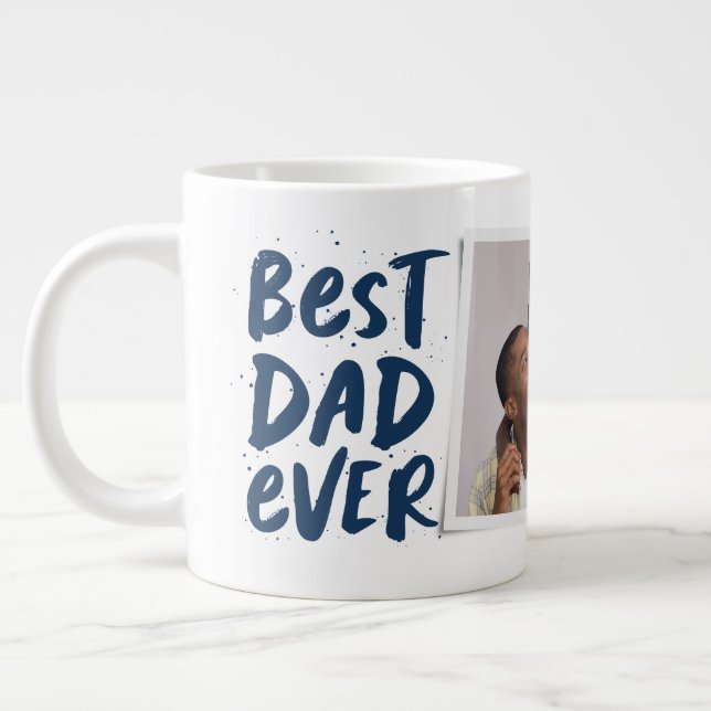 Taza De Café Gigante El mejor papá de la marina fotográfica moderna Día (Izquierda)