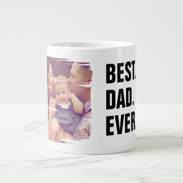 Taza De Café Gigante El mejor papá jamás fotograma escribado personaliz (Frente)