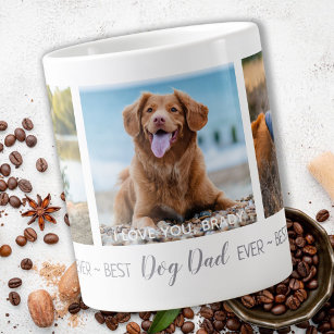 Taza De Café Gigante El mejor papá Mascota de fotografía del perro