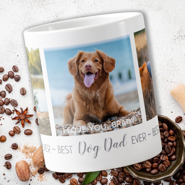 Taza De Café Gigante El mejor papá Mascota de fotografía del perro (Subido por el creador)