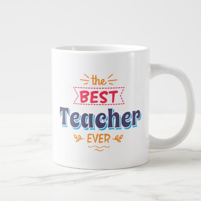 Taza De Café Gigante El mejor profesor de la historia (Derecha)