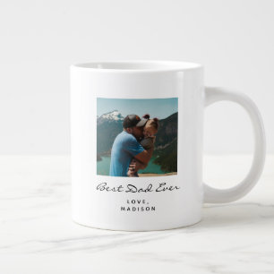 Taza De Café Gigante El mejor regalo de foto guion de papá nunca simple