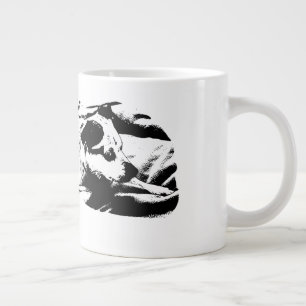 Taza De Café Gigante El miedo vigilante en la manta de invierno