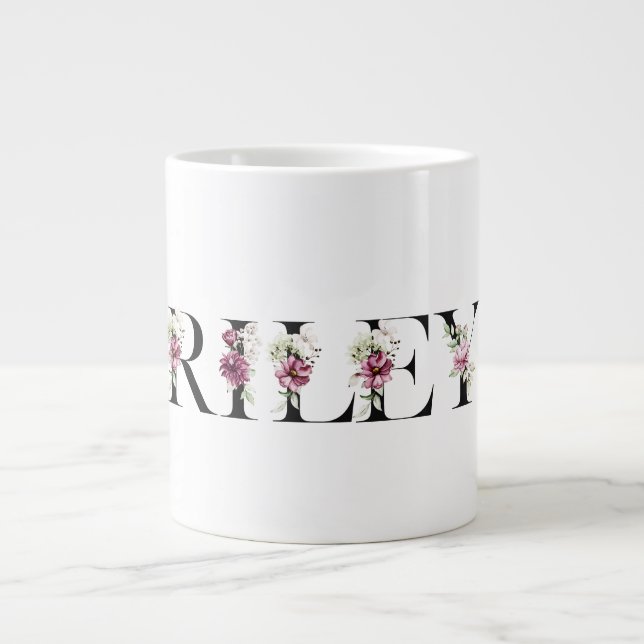 Taza De Café Gigante El nombre de Riley. Me llamo Riley. (Frente)