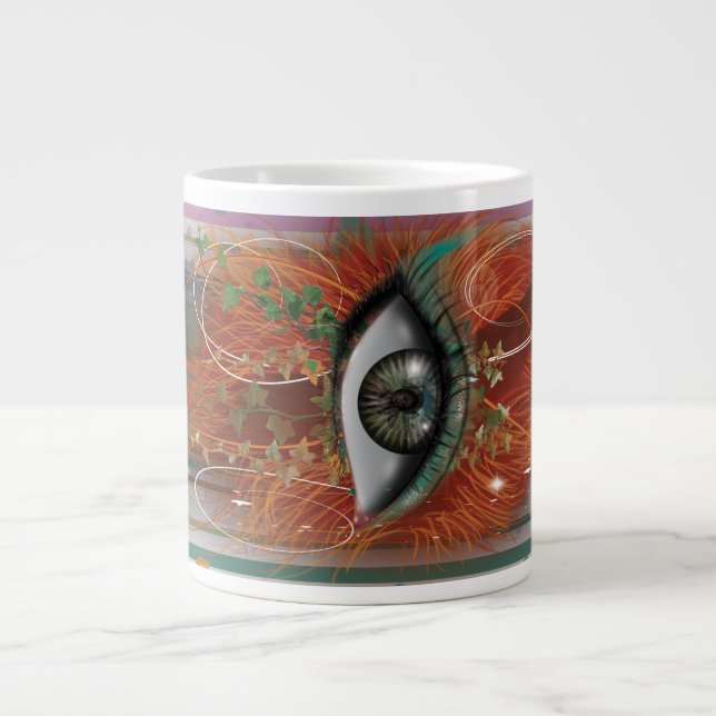 Taza De Café Gigante El ojo de Nikole (Frente)