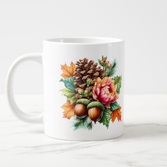 Taza De Café Gigante El Otoño Es Hermosa Mug (Izquierda)
