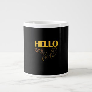 Taza De Café Gigante El otoño se va a ir a la escuela de diseño calabaz