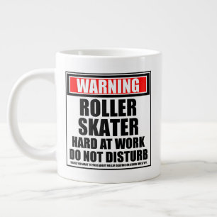 Taza De Café Gigante El Patinaje De Aviso Duramente En El Trabajo No Pe