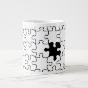 Taza De Café Gigante El patrón de pieza del rompecabezas que falta