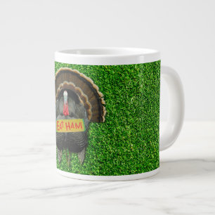 Taza De Café Gigante El pavo orgulloso de SlipperyJoe come jamón colgar