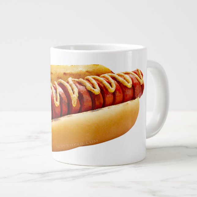 Taza De Café Gigante El perro caliente de SlipperyJoe enclavado en un m (Derecha)