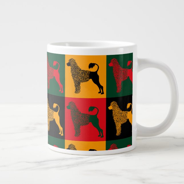 Taza De Café Gigante El perro de agua portugués inteligente (Derecha)