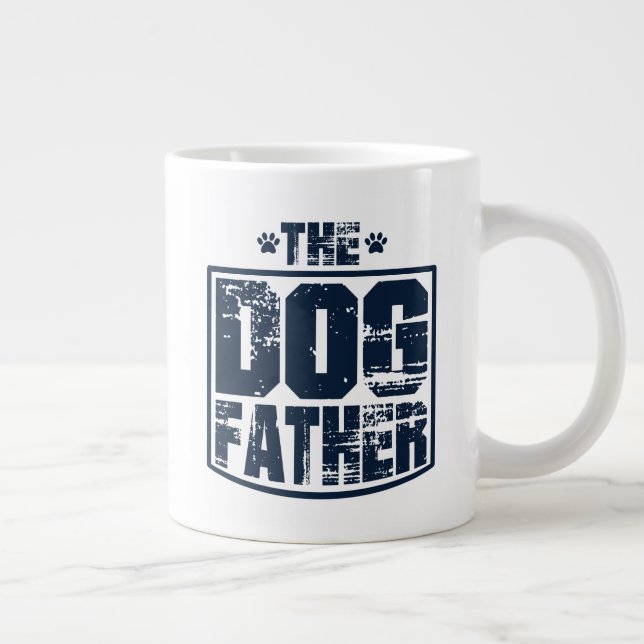 Taza De Café Gigante El Perro Padre Vestía Gráfico (Derecha)