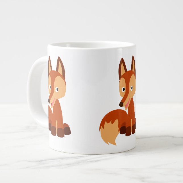 Taza De Café Gigante El Personalizado de Cunning, Fox Jumbo Mug (Izquierda)