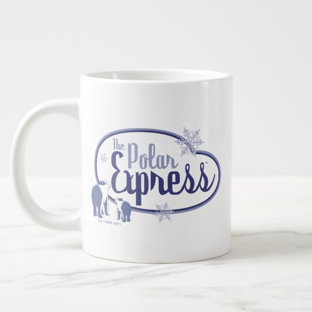 Taza De Café Gigante El Polar Express | Gráfico retro de ositos polares (Izquierda)