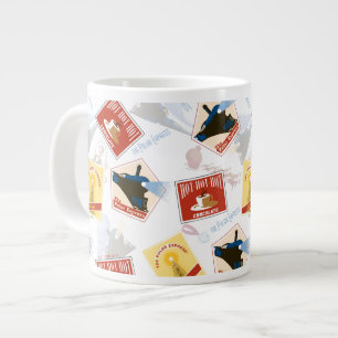 Taza De Café Gigante El Polar Express   Patrón Pegatina retro