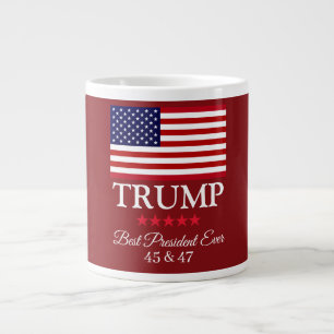 TAZA DE CAFÉ GIGANTE EL PRESIDENTE DONALD TRUMP MEJOR PRESIDENTE DE LA 