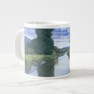 Taza De Café Gigante El río en Berville de Felix Vallotton, Arte fino