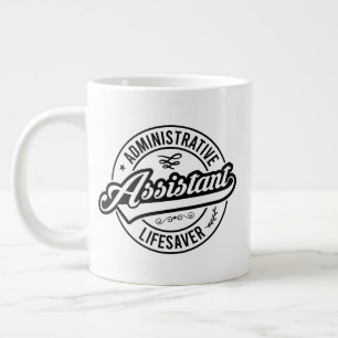 Taza De Café Gigante El salvavidas del Día del Profesional Administrati