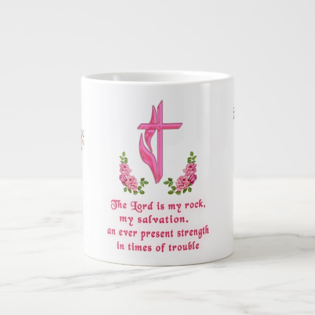 Taza De Café Gigante El Señor es mi piedra (Frente)