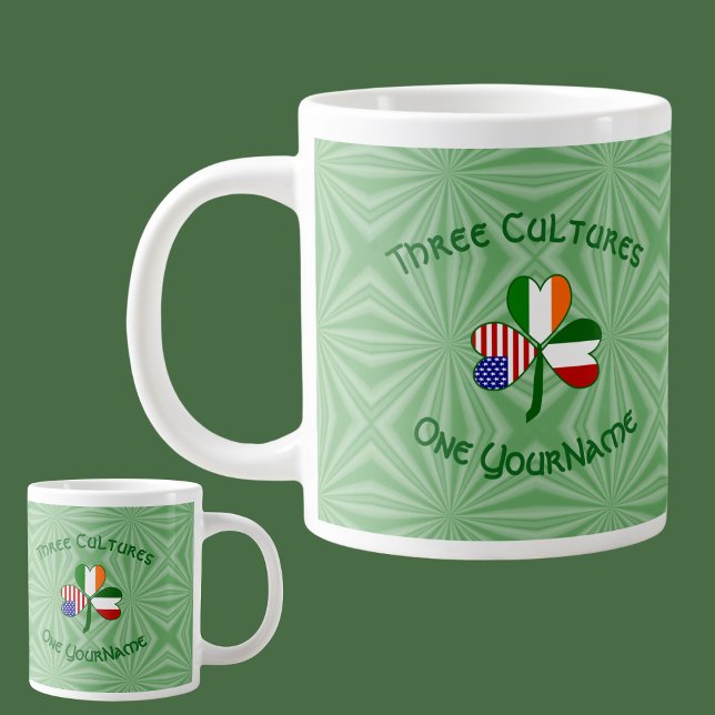 Taza De Café Gigante El Shamrock americano italiano personalizado (Subido por el creador)