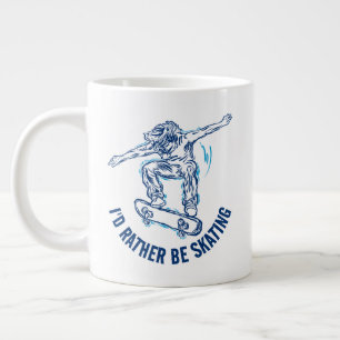 Taza De Café Gigante El Skater Hace Mediodía, Más Que Patinar