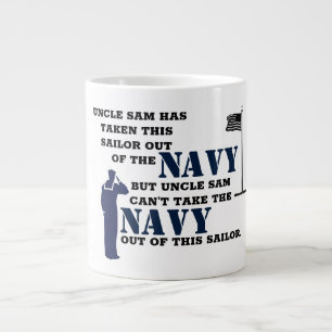 TAZA DE CAFÉ GIGANTE EL TÍO SAM HA SACADO ESTE SALOR DE LA MARINA