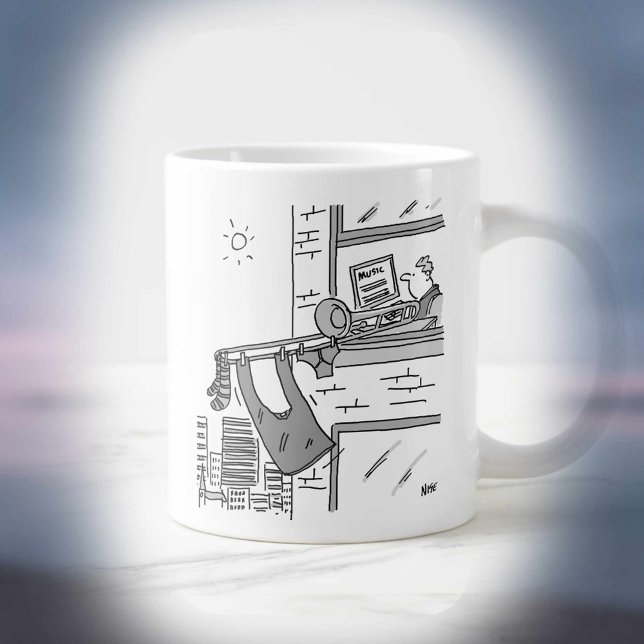 Taza De Café Gigante El trombonista cuelga su lavado (Subido por el creador)