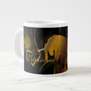 Taza De Café Gigante El unicornio dorado