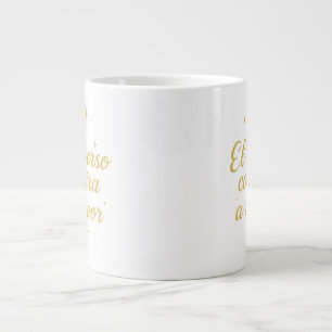 Taza De Café Gigante El Universo Conspira a Tu Favor ✨ Elegant Gold
