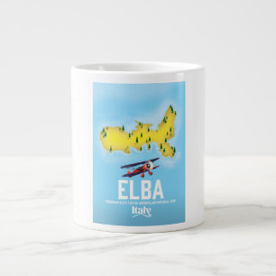 Taza De Café Gigante Elba, Mar Tirreno, Toscano, Italia cartel de viaje