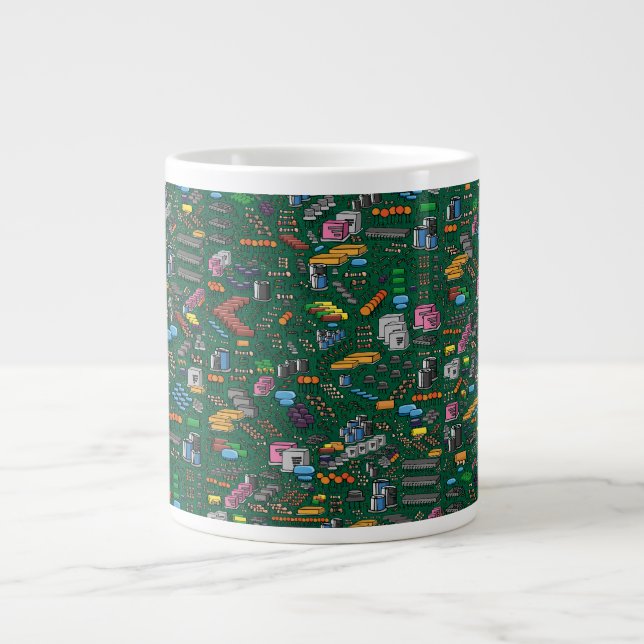 Taza De Café Gigante Electronic Circuit Board (Frente)