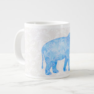 Taza De Café Gigante Elefante indio azul del modelo