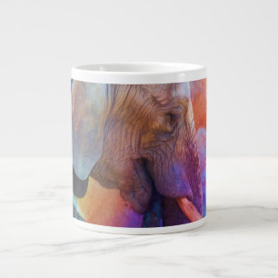 TAZA DE CAFÉ GIGANTE ELEFANTES RECORDANDO AGUAS AFRICANAS