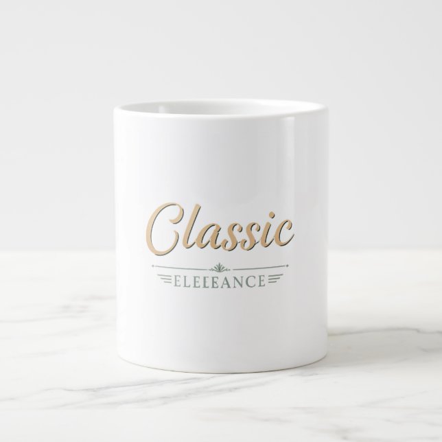 Taza De Café Gigante Elegancia clásica (Frente)