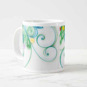Taza De Café Gigante Elegancia congelada Papel Quillado SnowflEspeciali