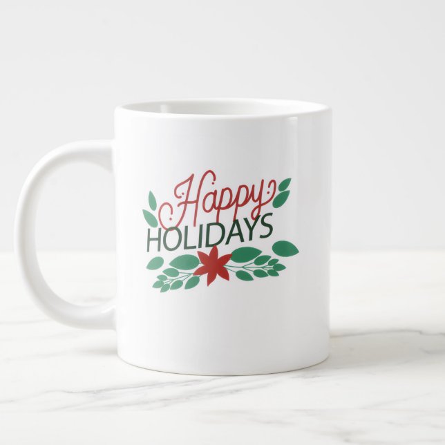 Taza De Café Gigante Elegant Christmas Mug – Classic Holiday Coffee & T (Izquierda)