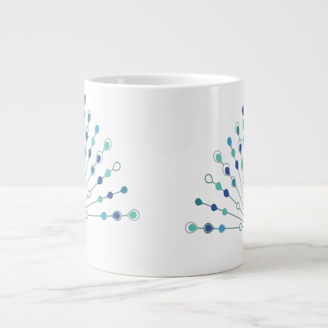 Taza De Café Gigante Elegant Peacock Silhouette (Frente)