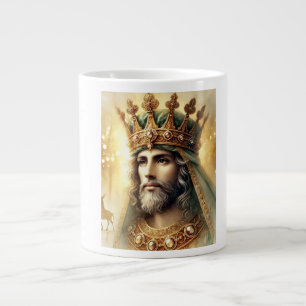 Taza De Café Gigante Elegante acuarela de un rey sabio