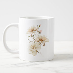 Taza De Café Gigante Elegante Arreglo de Blossom