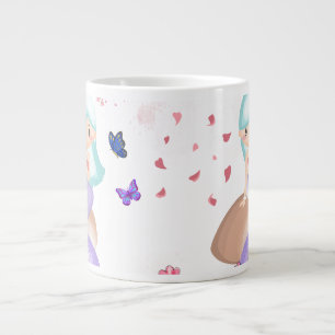 Taza De Café Gigante Elegante barrido de arte abstracto